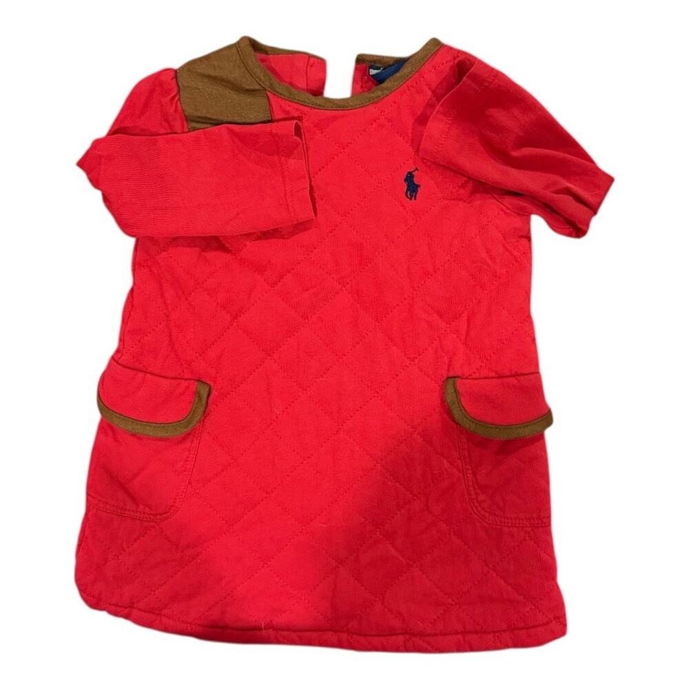 Ralph Lauren Red and Brown Equestrian Dress / Top, Size 9 Months